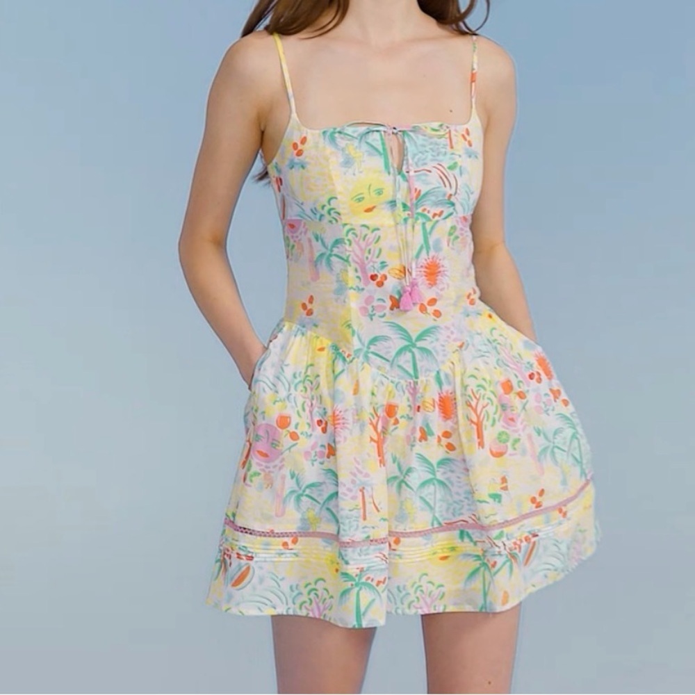 Roller Rabbit x Target Vacation Drop Waist Mini Dress S